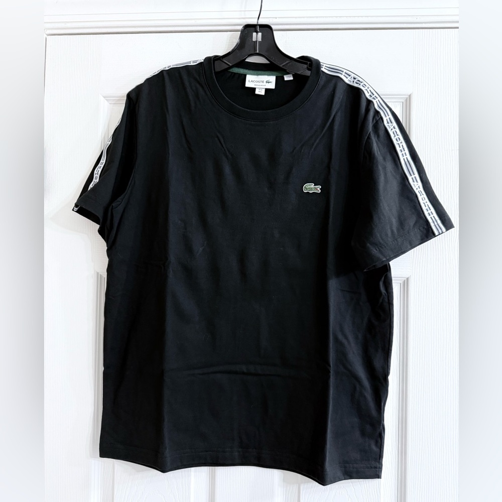 Lacoste Men's Black Tee with Logo